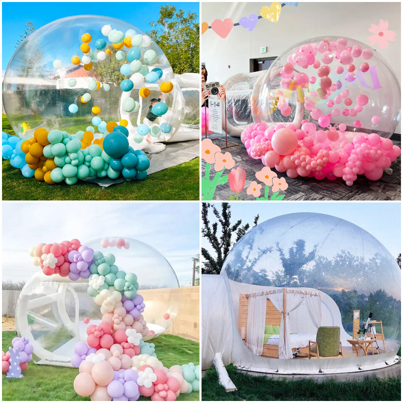 ​ 送風機付き透明PVC屋外ドーム型インフレータブルバブルハ - Kids Outdoor Tent のレビューと価格