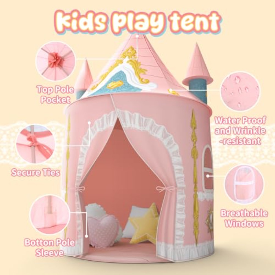屋内外兼用キッズプレイテント（3～8歳向け）、ポリエステル生 - Kids Outdoor Tent のレビューと価格