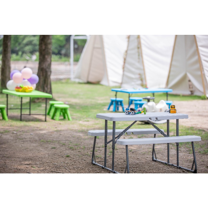 子供用折りたたみピクニックテーブル 屋外ガーデンキャンプ用折 - Kids Outdoor Bench Table のレビューと価格