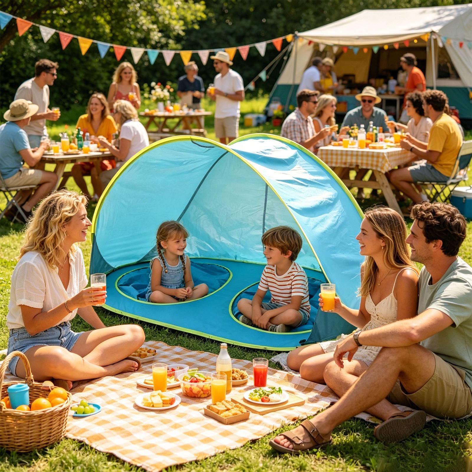 子供用ビーチテント プール付き UVカット 日よけビーチテン - Kids Outdoor Tent のレビューと価格