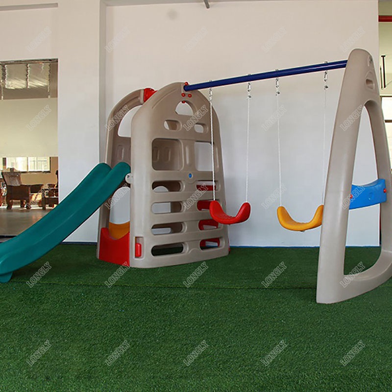 裏庭用プラスチック製滑り台とブランコセット、子供用屋外遊具、 - Kids Outdoor Swing Set With Slide のレビューと価格