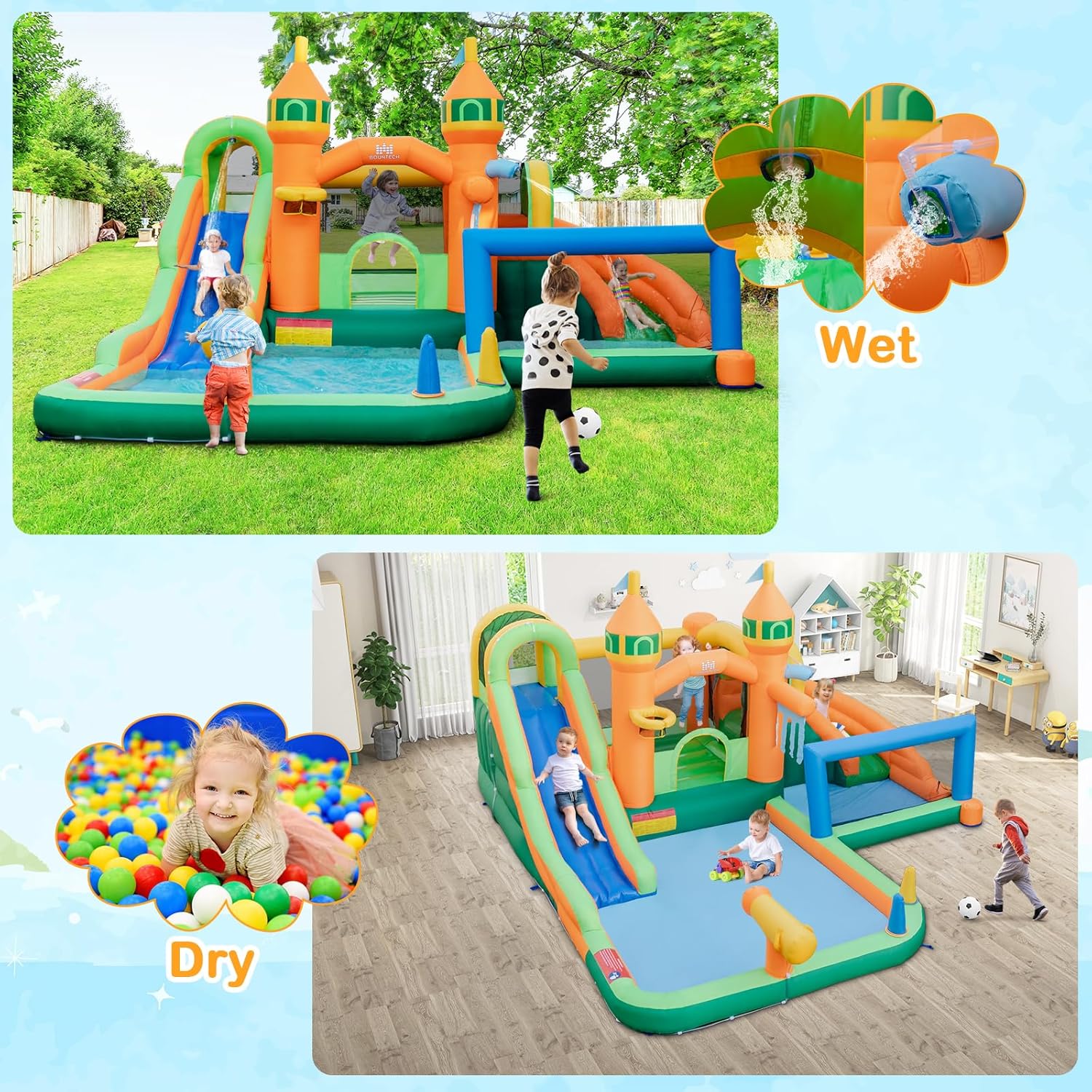 9in1インフレータブルウォーターパークバウンスハウス（デュ - Kids Outdoor Inflatable のレビューと価格