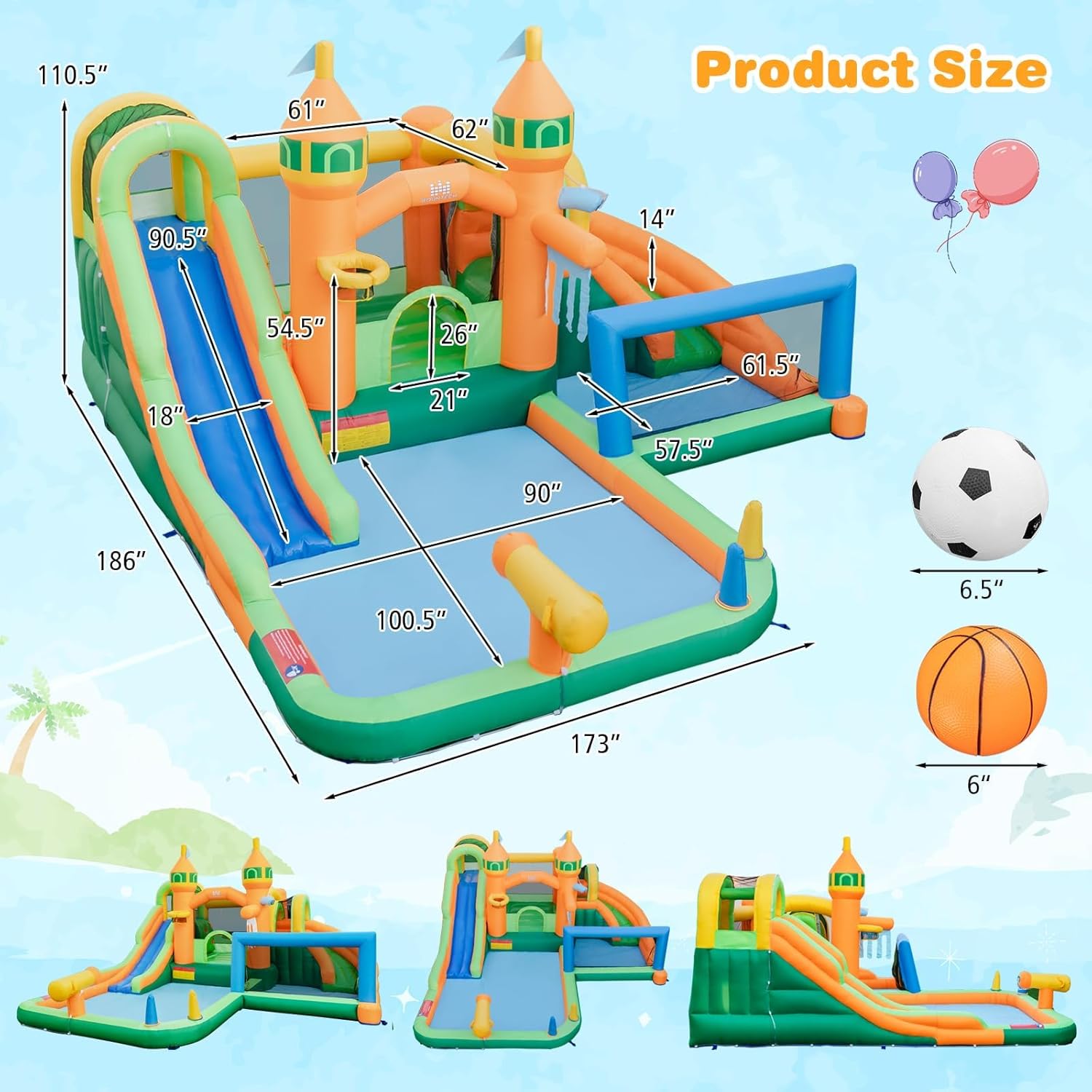 9in1インフレータブルウォーターパークバウンスハウス（デュ - Kids Outdoor Inflatable のレビューと価格