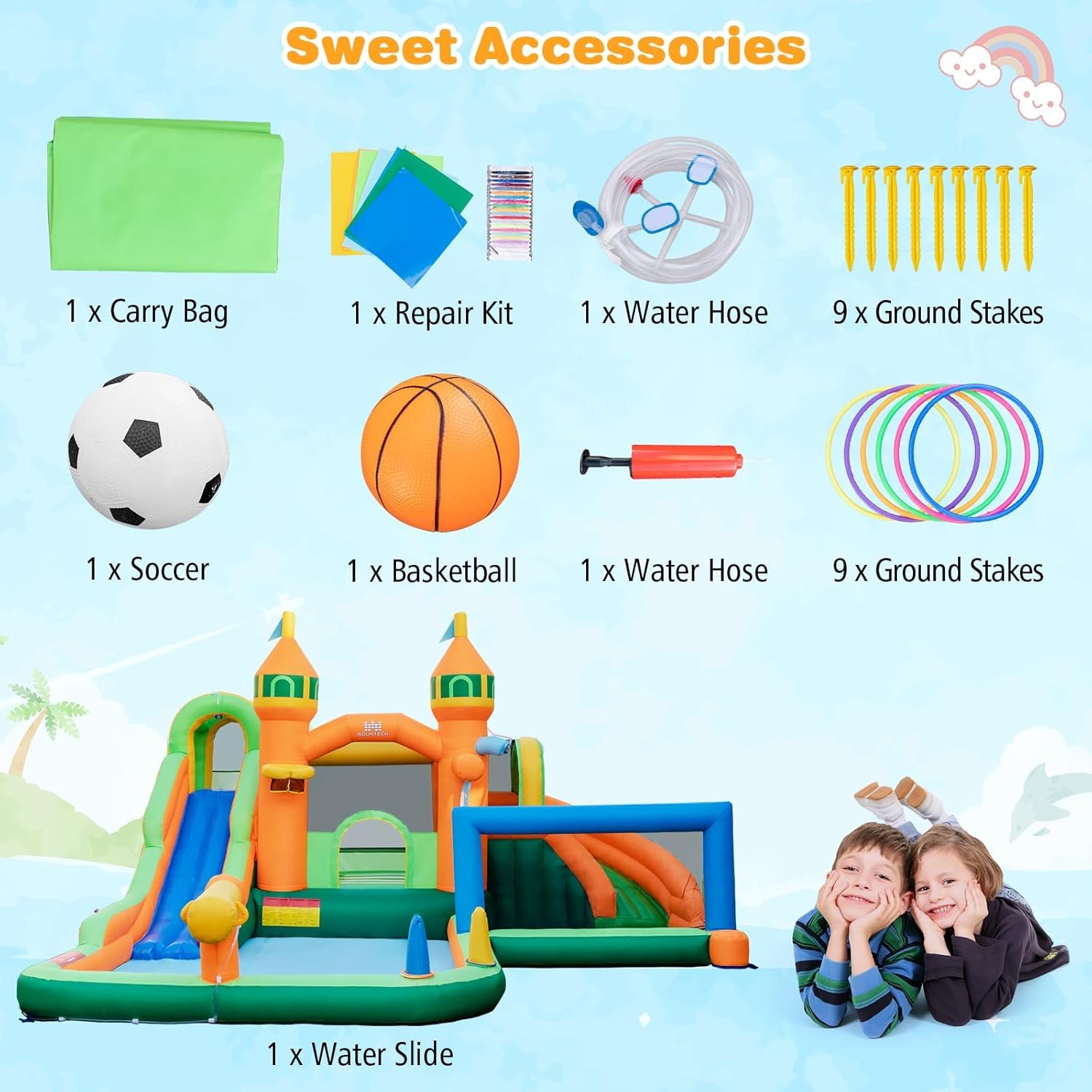 9in1インフレータブルウォーターパークバウンスハウス（デュ - Kids Outdoor Inflatable のレビューと価格