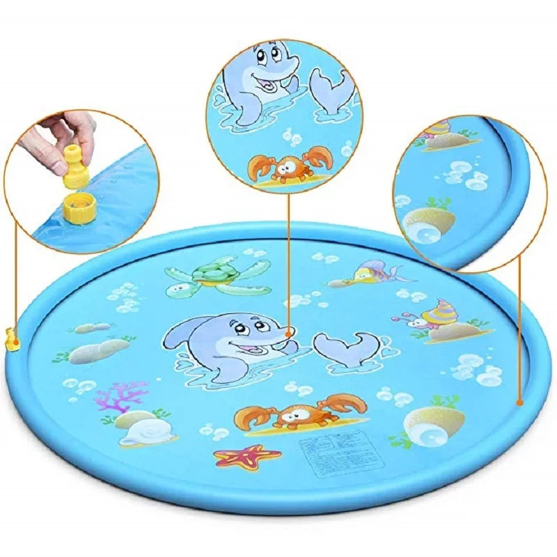 100/170cm キッズインフレータブルウォータースプラッ - Kids Outdoor Clubhouse のレビューと価格