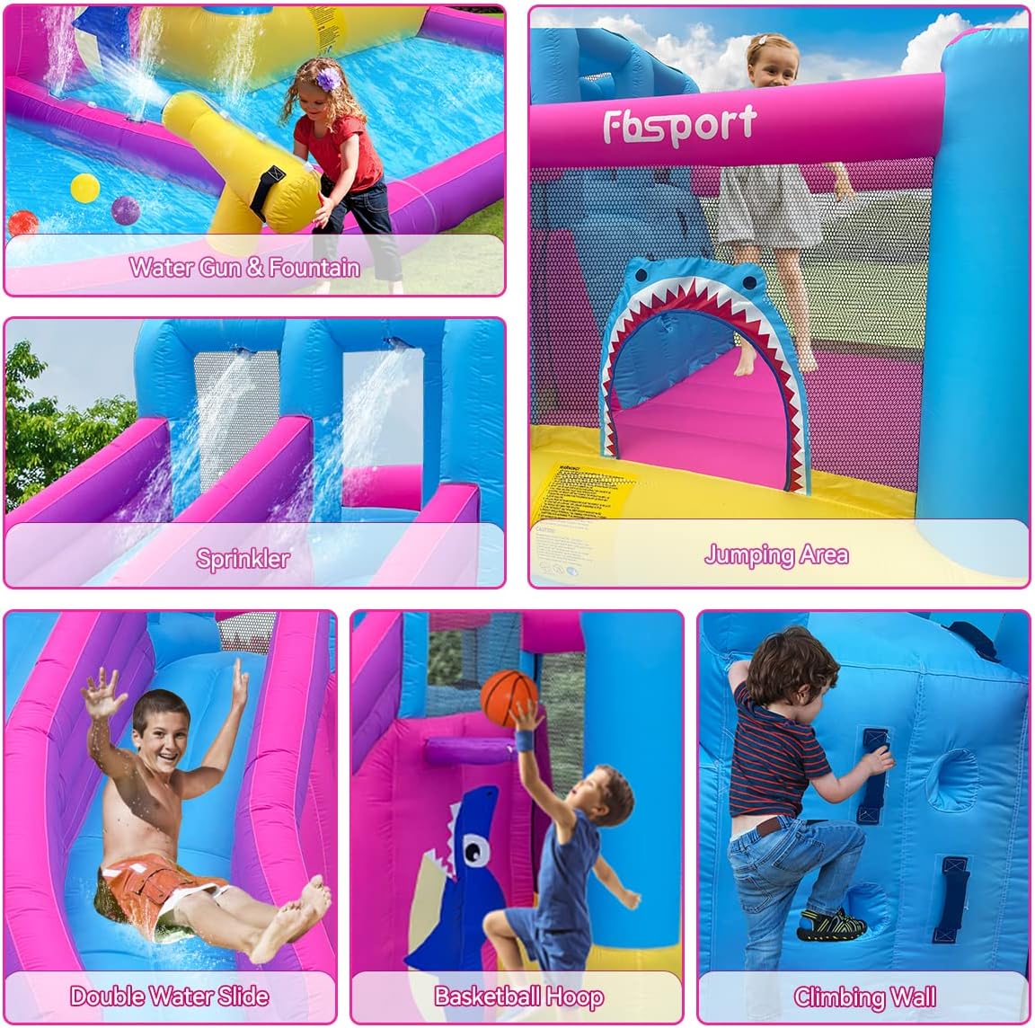 子供用ツインウォータースライドインフレータブルバウンスハウス - Kids Outdoor Inflatable のレビューと価格