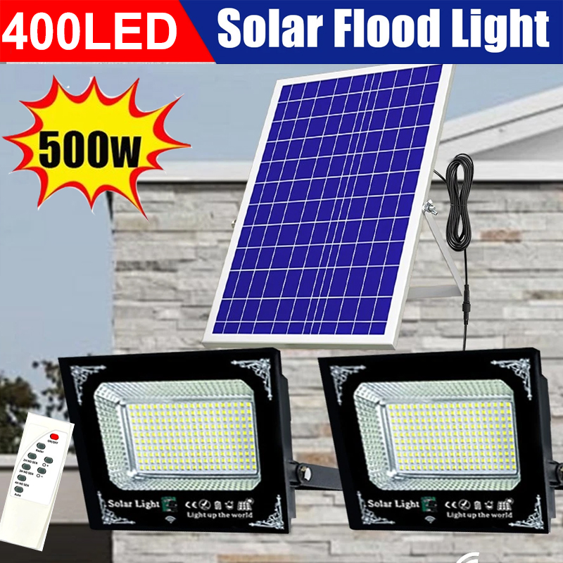 500W LEDソーラーライト 高輝度 2ヘッド投光器 防水 - Balance Beam Outdoor のレビューと価格