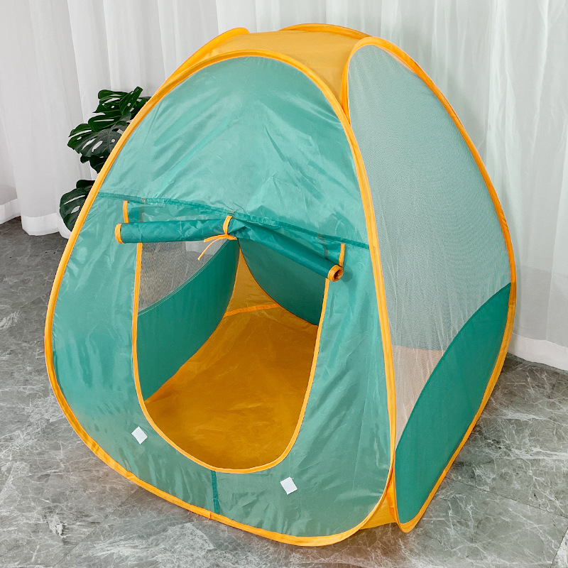 屋内と屋外の子供ポップアップゲームテントオレンジグリーン折り - Kids Outdoor Tent のレビューと価格