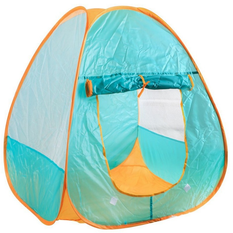 屋内と屋外の子供ポップアップゲームテントオレンジグリーン折り - Kids Outdoor Tent のレビューと価格