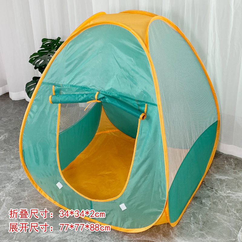 屋内と屋外の子供ポップアップゲームテントオレンジグリーン折り - Kids Outdoor Tent のレビューと価格